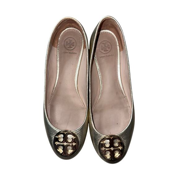 Gold Tori Burch Flats - Picture 1 of 5